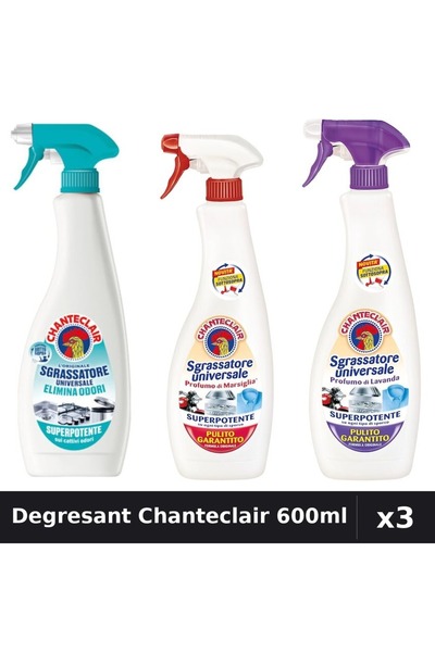 Chanteclair Set 3 Degresant Universal 600ml - Anti-Miros, Marsilia, Lavanda