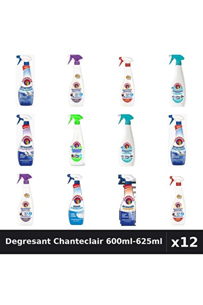 Chanteclair Set 12 Degresant Universal 600ml-625ml - 9 Arome, Anticalcar, Det...