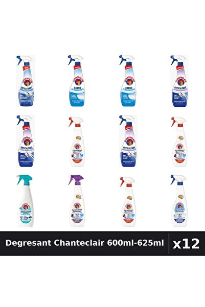 Chanteclair Set 12 Degresant Universal 600-625ml - 7 Arome, Anticalcar, Detar...