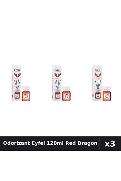 Eyfel Set 3 Odorizant Camera Betisoare Red Dragon 120ml - Parfum Intens Casa