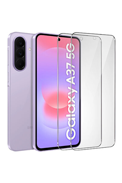 Rivor Samsung Galaxy A37 Uyumlu Ekran Koruyucu Tamperli Kırılmaz Kısa Cam Ekr...