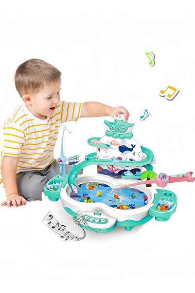 GGEROU Magnetic Baby Fishing Toy Set, 3 in 1 Fishing Game for Toddlers & Kids...
