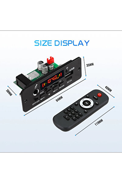 SONREYON 2 X 40 Watt Anfili Karaoke Dekoder ( Fm Radyo,Usb,Bluetooth,Aux,Tf K...
