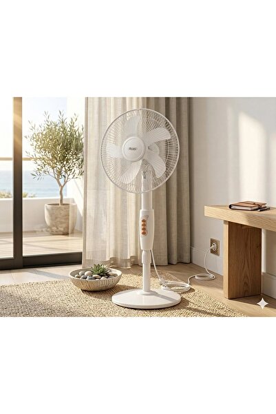 Primo Plus مروحة كهربائية قائمة بذاتها RA61، 3 سرعات، ارتفاع قابل للتعديل ومر...