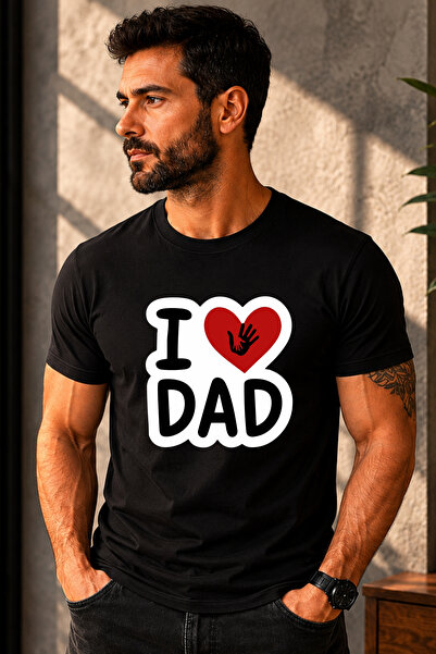 Büşra Çetin تي شيرت I Love You Dad، تي شيرت كاجوال للأب، تي شيرت عيد الأب، تي...