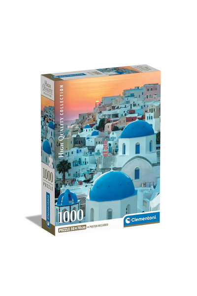CLEMENTONI Παζλ High Quality Collection Σαντορίνη 1000 τμχ - Compact Box