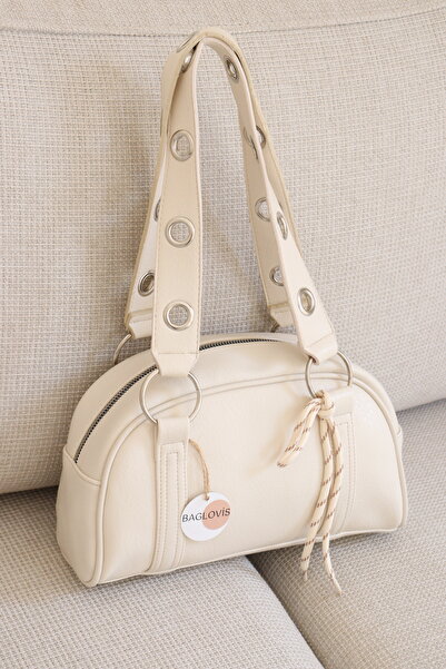 BAGLOVİS Women's Eyelet Detailed Shoulder Bag with Lacing Accessories Daily B...