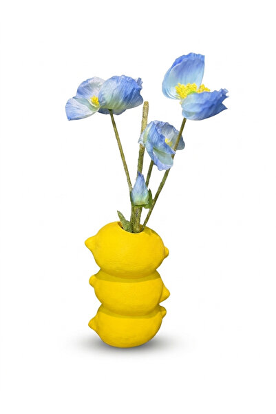 3Dikili design Modern Limon Tasarımlı Dekoratif Vazo - Limon Figürlü Estetik ...