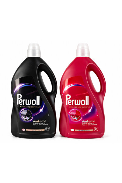 Perwoll detergent lichid pentru haine negru și colora-72 spălări -2*3.96 L