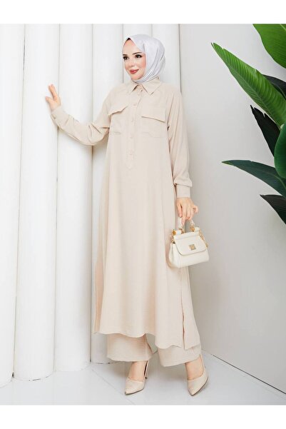 Rema Luna Button and Pocket Detail Aerobin Pants Suit