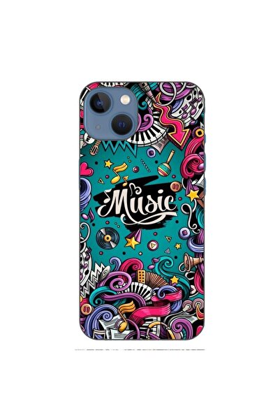 OEM Husa compatibila cu Apple iPhone 13 Silicon Gel Tpu Model Pop Art Music