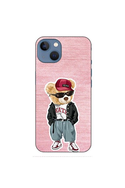 OEM Θήκη συμβατή με Apple iPhone 13 από σιλικόνη gel TPU με σχέδιο Ροζ Τζιν Α...
