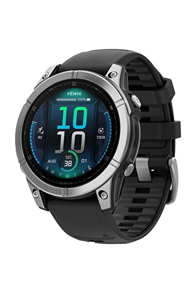 Garmin Fenix E, 47mm, AMOLED, Glass, Stainless steel, Gray, Wi-Fi, GPS