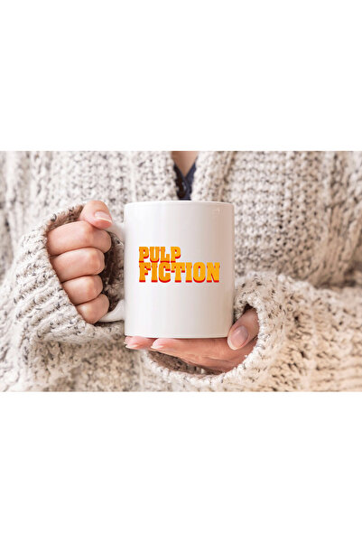 cesita Pulp Fiction Printed White Porcelain Mug