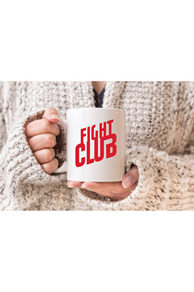 cesita Fight Club Printed White Porcelain Mug