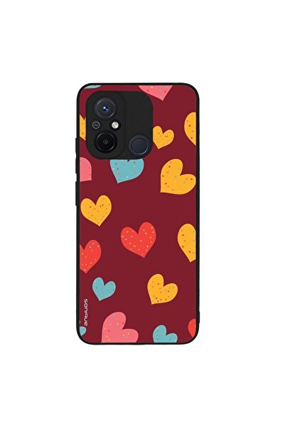 Sonique Θήκη Heart Series για Xiaomi Redmi 12C Μπορντώ