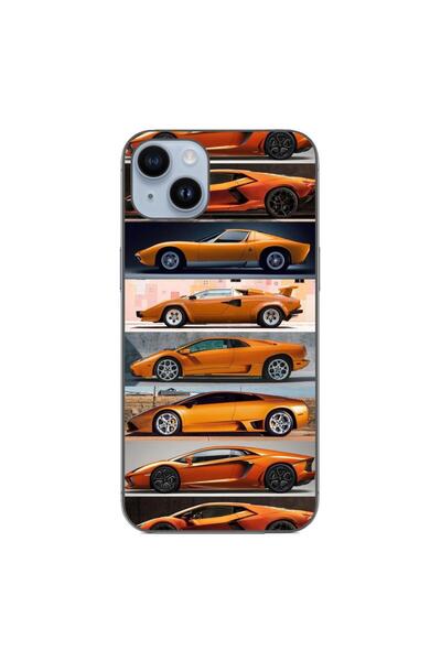 OEM Husa compatibila cu Apple iPhone 15 Plus Silicon Gel Tpu Model Masini Lam...