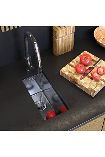 Granitan Silvo Chrome sink Silvo2244, 220x440 mm, single compartment, siphon ...