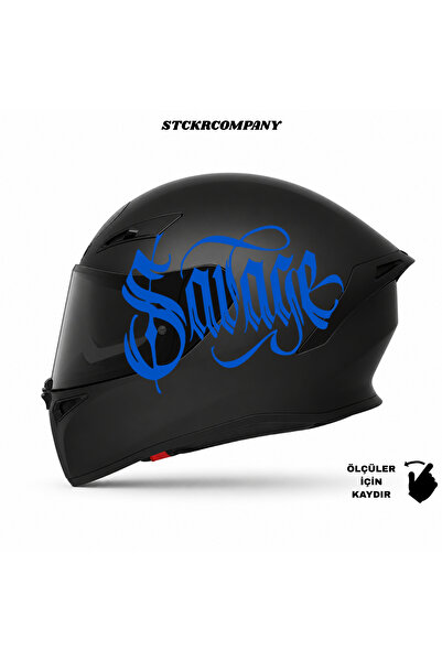 STCKRCO Savage Kask Sticker – Motor Kaskı İçin Premium Yazı Sticker