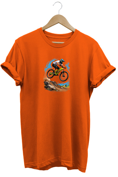 remonz Unisex Regular Mountain Bike and Motocross Graphic Printed Crew Neck T...