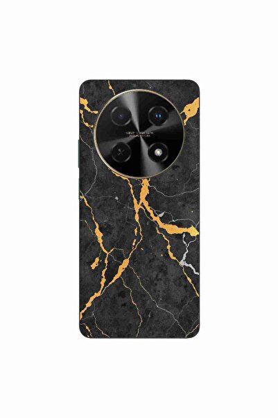 OEM Husa compatibila cu Huawei Nova 12i Silicon Gel Tpu Model Noir Gold Marble