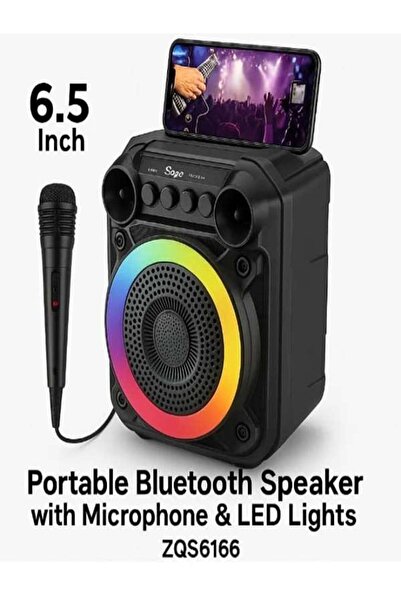 singe Sing-E Zqs6166 Wireless Portable Karaoke Speaker Rgb Lighting Effect, M...