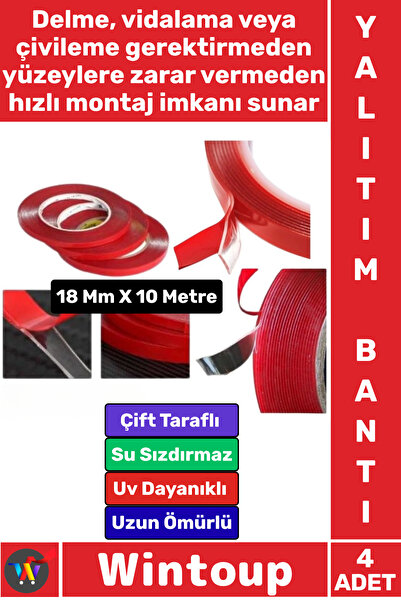 Wintoup #Bant Profesyonel Süper Güçlü Yapışkan Metal Plastik Cam Ahşap Tadila...