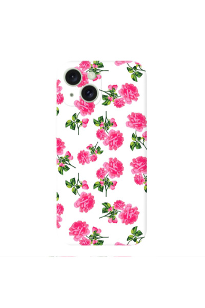 Other Apple iPhone 15 Plus Roses White Transparent Silicone TPU Θήκη