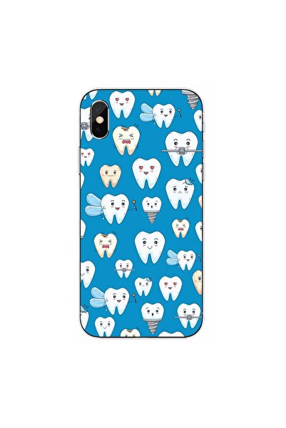 OEM Husa compatibila cu Apple iPhone X Silicon Gel Tpu Model Dentist Pattern