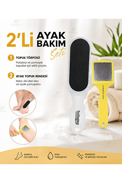 ERHCE Topuk Törpüsü + Topuk Rendesi Pürüzsüz Ayak Topuğu için Set