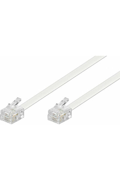 OEM Επίπεδο Καλώδιο Τηλεφώνου RJ11 6P4C 15μ Λευκό (05.005.0025)
