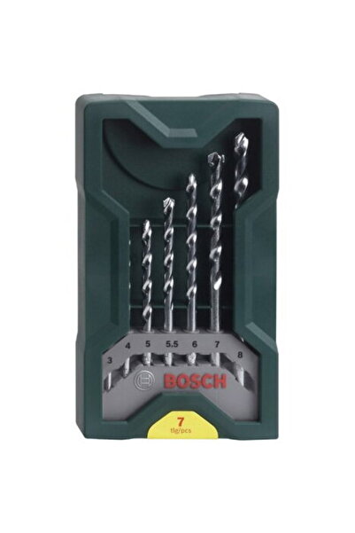 Bosch Masonry/stone drill Top Bottom Set , cylindrical shank, 3-8 mm, 7 pcs