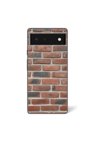 OEM Husa compatibila cu Google Pixel 6 Silicon Gel Tpu Model Brick Wall