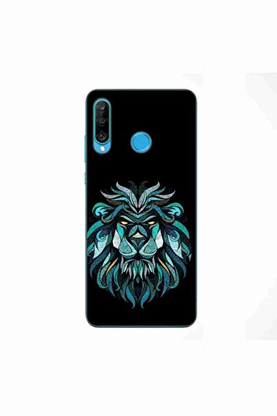 OEM Husa compatibila cu Huawei P30 Lite Silicon Gel Tpu Model Abstract Lion