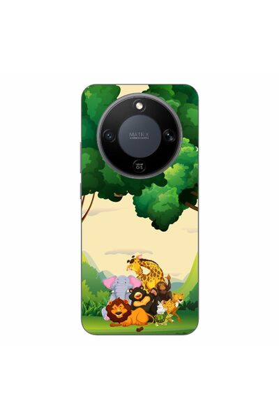 OEM Husa compatibila cu Honor Magic8 Lite Silicon Gel Tpu Model Jungla cu Ani...