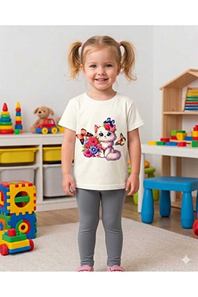 CINARIUM Girl's Diving Fabric Leggings and T-Shirt Casual Summer T-Shirt and ...