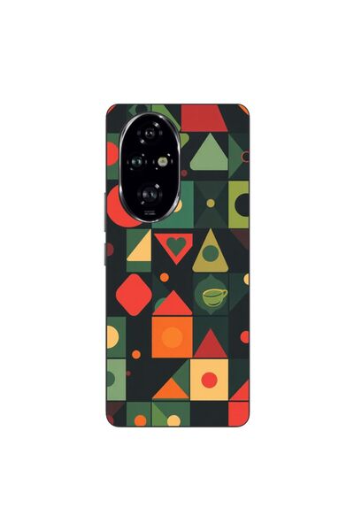 OEM Husa compatibila cu Honor 200 Pro Silicon Gel Tpu Model Retro Shapes
