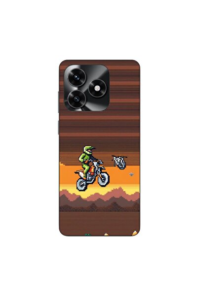 OEM Husa compatibila cu Honor X5c Plus Silicon Gel Tpu Model Pixel Art Motorc...