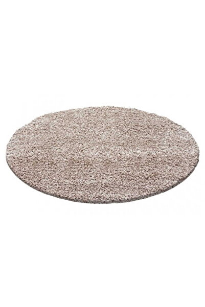 AYYILDIZ Covor Shaggy, Life unicolor Rotund, 80 x 80 cm, Bej, Polipropilen, O...
