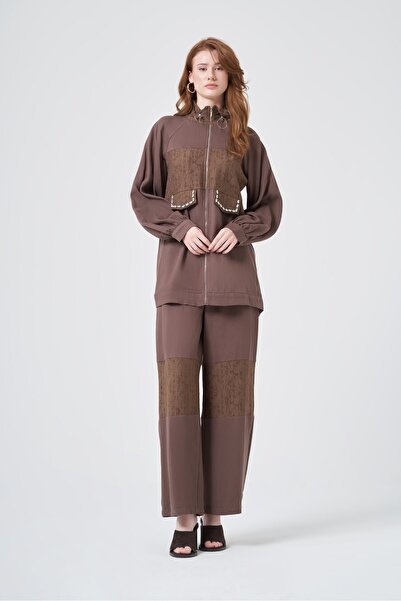 FTZ WOMEN Kafın Felix Pantolonlu Takım Kahve 31369