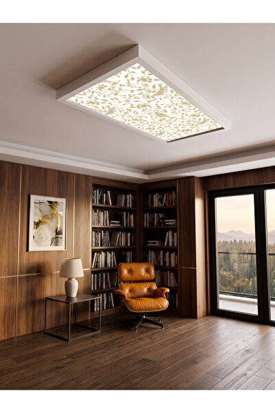 Gökyüzü Panel Gold Desenli 60x120, 106W, Sıva Üstü, Güçlü Led Aydınlatma, Tav...