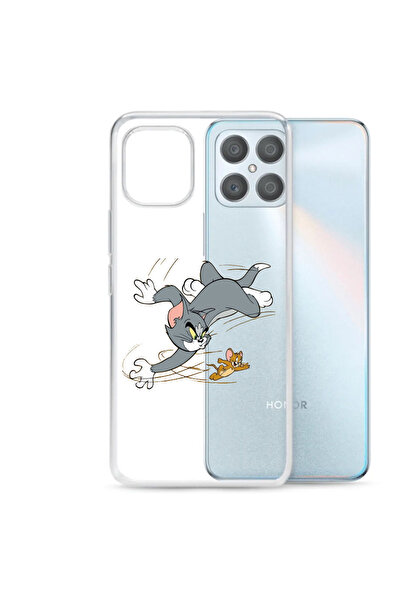 OEM Husa compatibila cu Honor X8 Silicon Transparenta Model Tom And Jerry Run