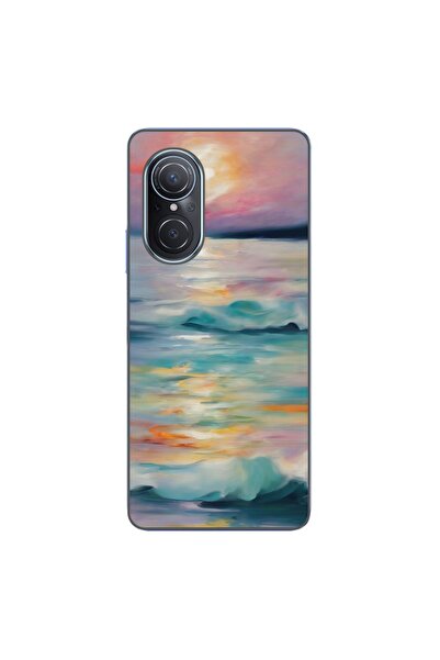 OEM Husa compatibila cu Huawei Nova 9 SE Silicon Gel Tpu Model Watercolor Sea...