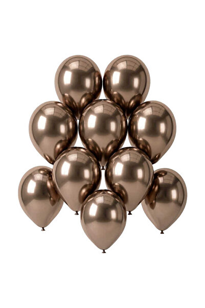 BeySüS Truffle Color Latex Chrome Balloons (15 cm) - 10 Pieces
