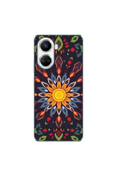 OEM Θήκη συμβατή με Huawei Nova 10 SE Σιλικόνης TPU με σχέδιο Pixel Art Ηλιακ...