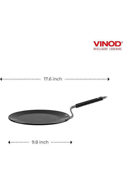 Vinod Hard Anodized Tawa, not suitable for induction cooktops, 25 cm