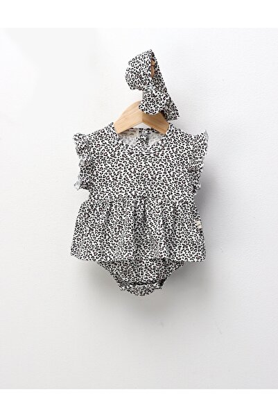 MiniKids Body-rochita cu bentita alb-tigrat