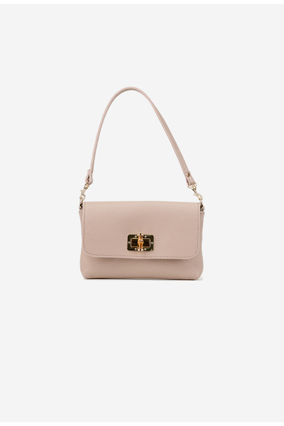 Dasha Powder pink textured Leather women's purse