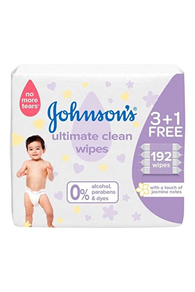 Johnson & Johnson مناديل تنظيف الأطفال الفائقة، 3 عبوات + عبوة واحدة من 48 من...