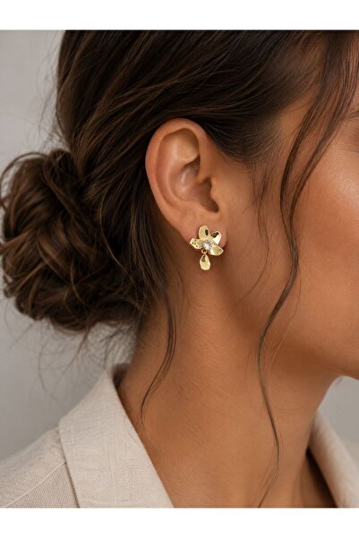 XUPING JEWELRY Xuping Steel Earrings with Flower Figures